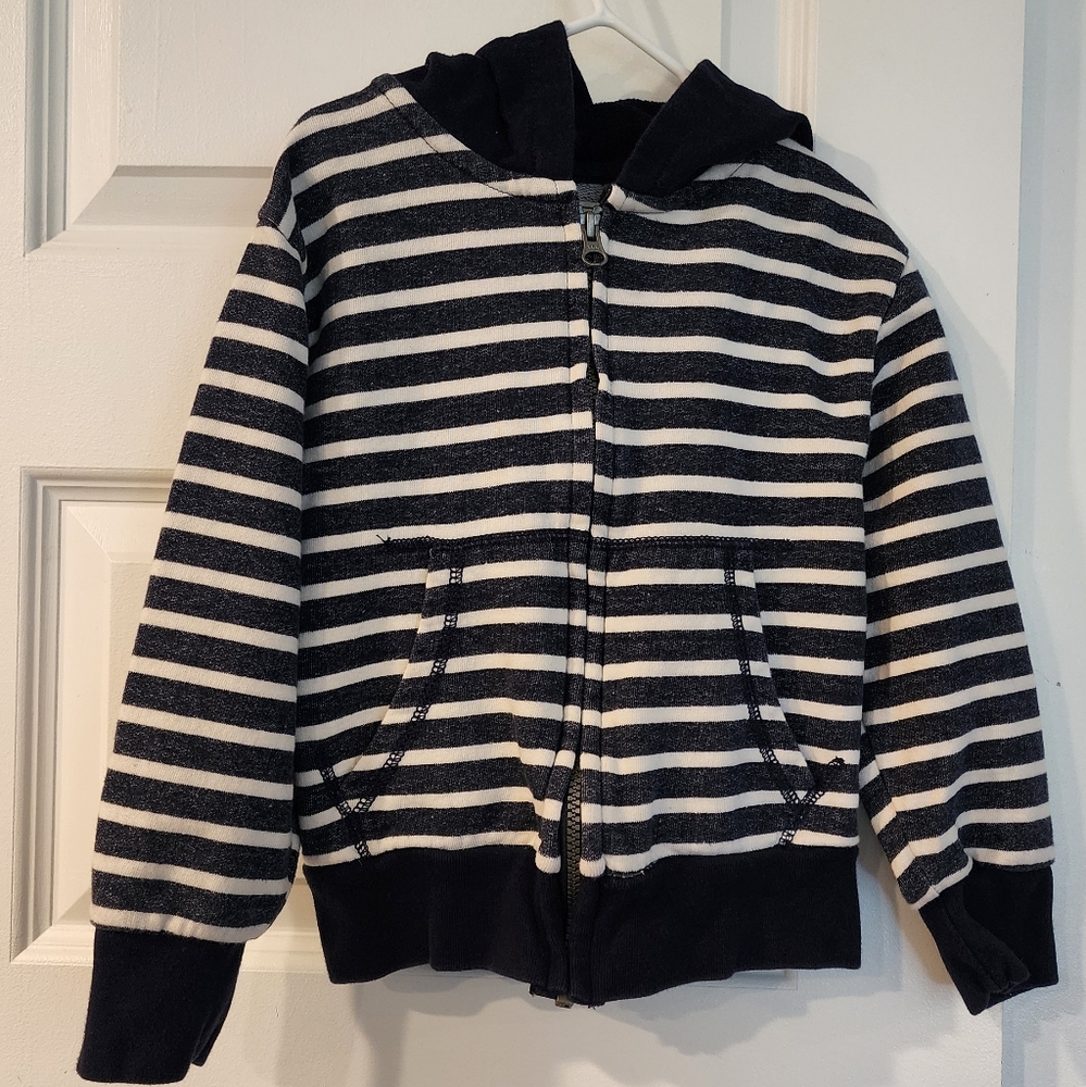 Place Dark Blue and White Striped Kids Hoodie